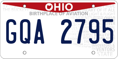 OH license plate GQA2795