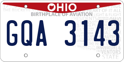 OH license plate GQA3143