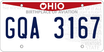 OH license plate GQA3167