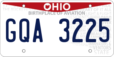 OH license plate GQA3225