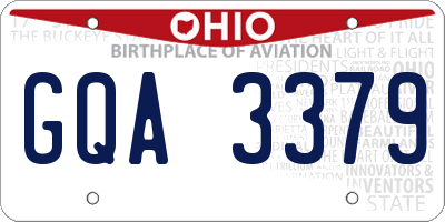 OH license plate GQA3379