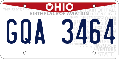 OH license plate GQA3464