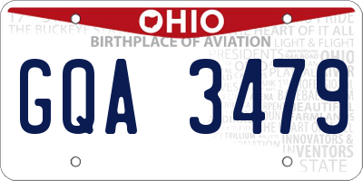 OH license plate GQA3479