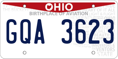 OH license plate GQA3623
