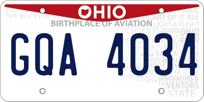 OH license plate GQA4034