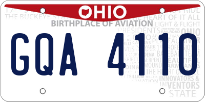 OH license plate GQA4110