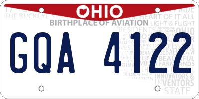 OH license plate GQA4122