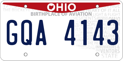 OH license plate GQA4143
