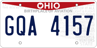 OH license plate GQA4157