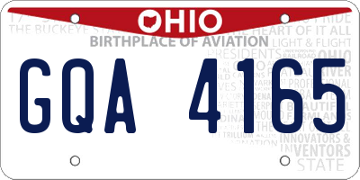 OH license plate GQA4165