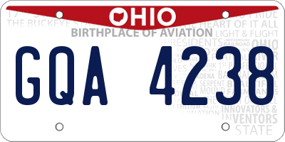OH license plate GQA4238
