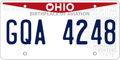 OH license plate GQA4248