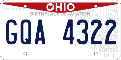 OH license plate GQA4322