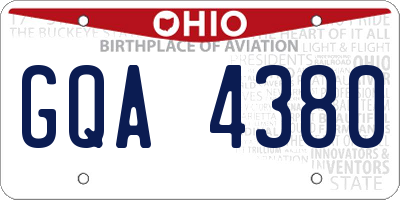 OH license plate GQA4380