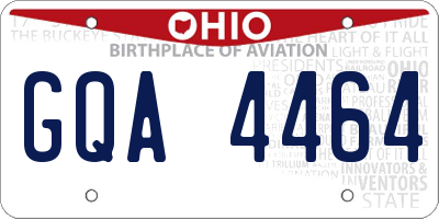 OH license plate GQA4464