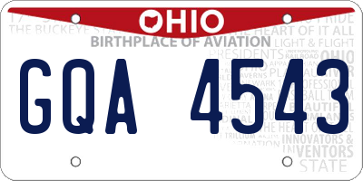 OH license plate GQA4543