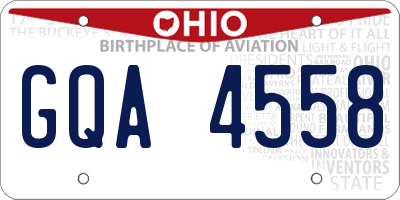 OH license plate GQA4558