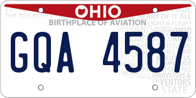 OH license plate GQA4587
