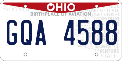 OH license plate GQA4588