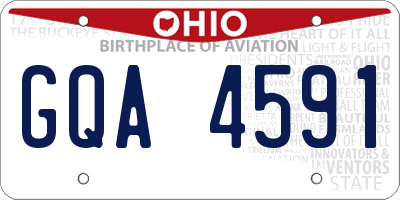 OH license plate GQA4591