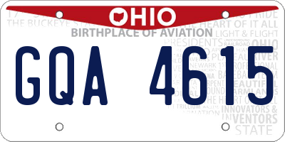 OH license plate GQA4615