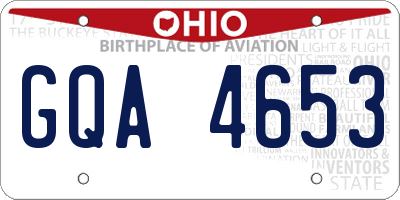 OH license plate GQA4653
