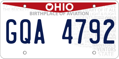 OH license plate GQA4792