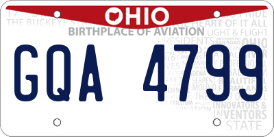 OH license plate GQA4799