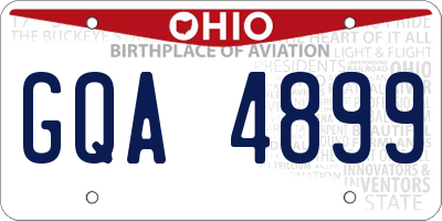 OH license plate GQA4899