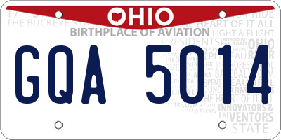 OH license plate GQA5014