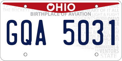 OH license plate GQA5031