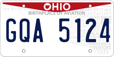 OH license plate GQA5124