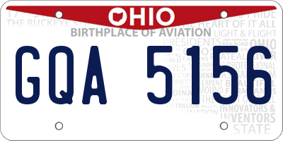 OH license plate GQA5156