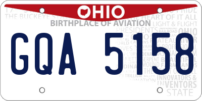 OH license plate GQA5158