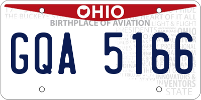 OH license plate GQA5166