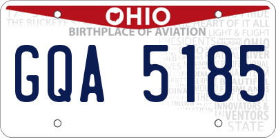 OH license plate GQA5185