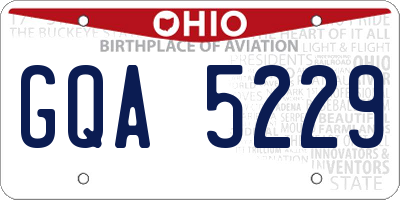 OH license plate GQA5229