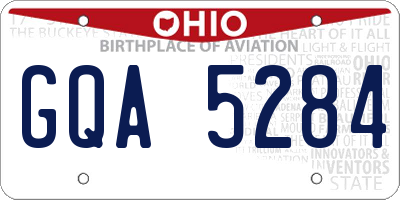 OH license plate GQA5284