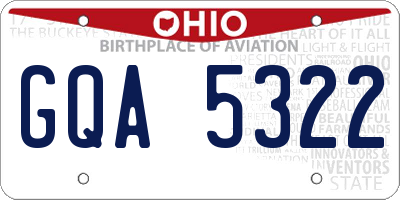 OH license plate GQA5322