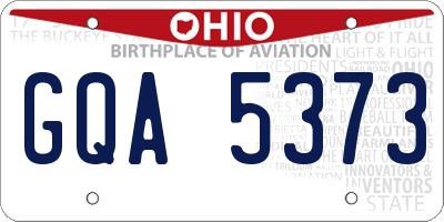 OH license plate GQA5373