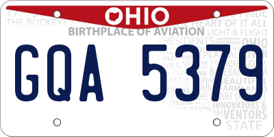 OH license plate GQA5379