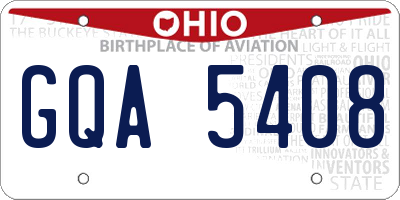 OH license plate GQA5408