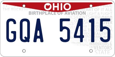 OH license plate GQA5415