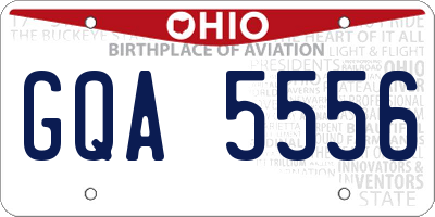 OH license plate GQA5556