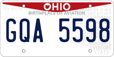 OH license plate GQA5598