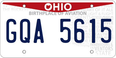 OH license plate GQA5615