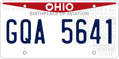 OH license plate GQA5641