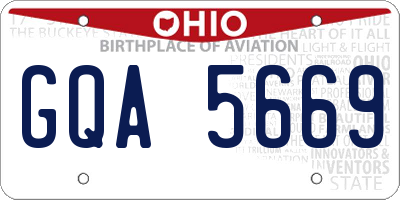 OH license plate GQA5669