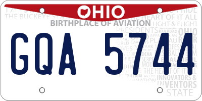 OH license plate GQA5744