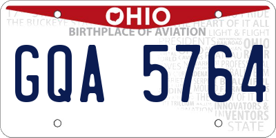 OH license plate GQA5764